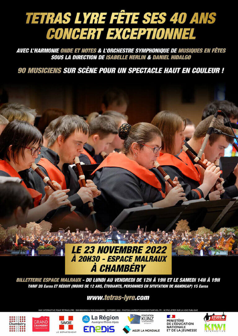 Concert des 40 ans de TETRAS LYRE à l'Espace Malraux de Chambéry le 23 novembre 2022