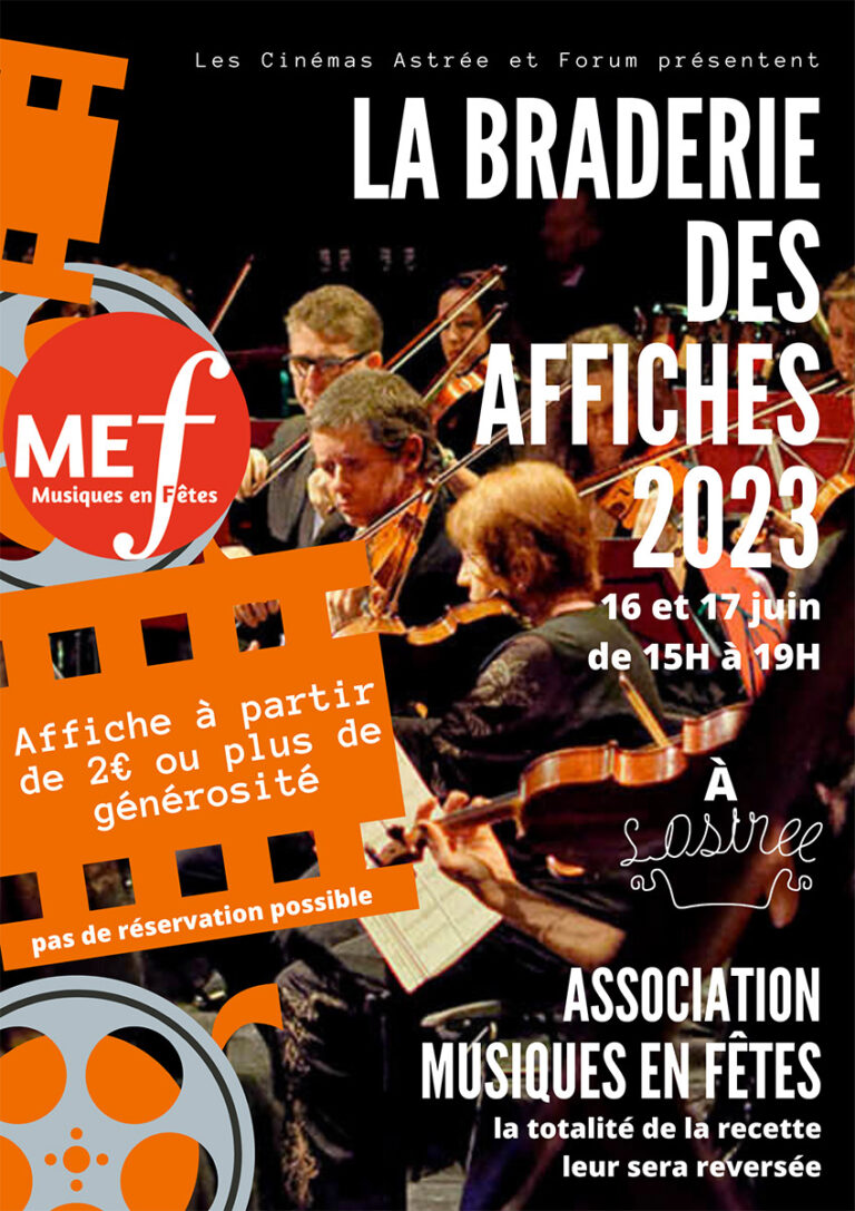 La Braderie des Affiches du cinéma l'Astrée de Chambéry - Au profit de Musiques en Fêtes